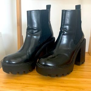 Zara lug chunky sole boots